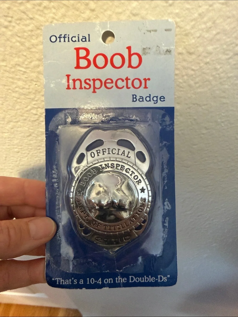 Boob Inspector Badge - Silver